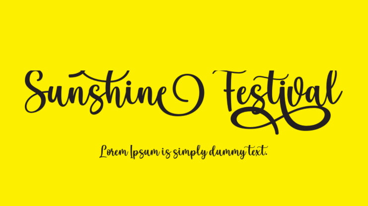 Sunshine Festival Font