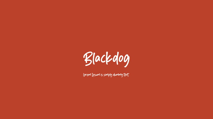 Blackdog Font