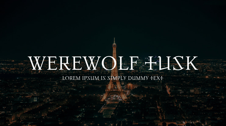 Werewolf Tusk Font