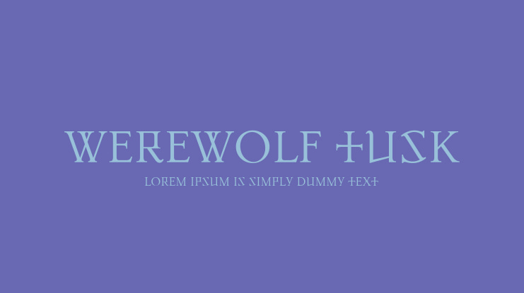 Werewolf Tusk Font