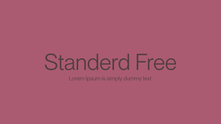 Standerd Free Font