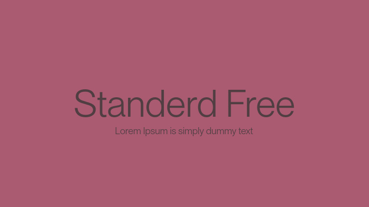 Standerd Free Font