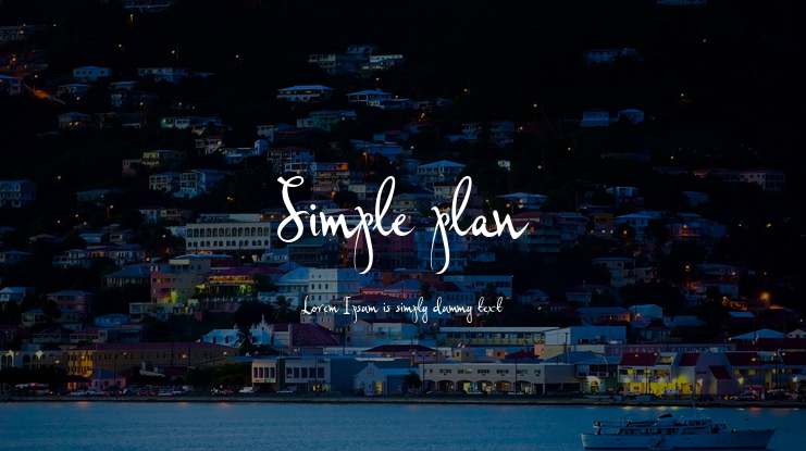 Simple plan Font