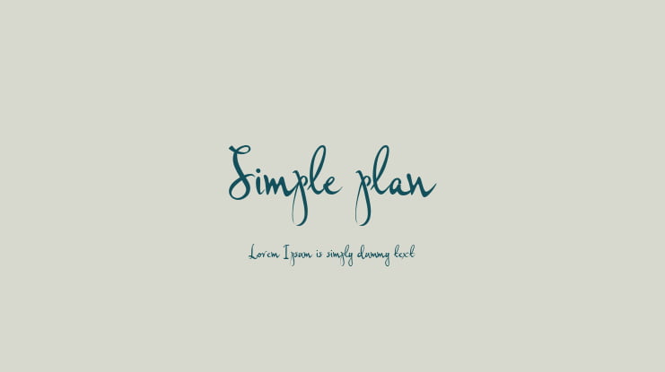 Simple plan Font