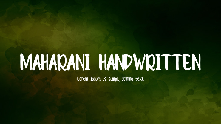 MAHARANI HANDWRITTEN Font