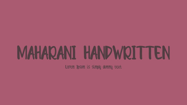 MAHARANI HANDWRITTEN Font