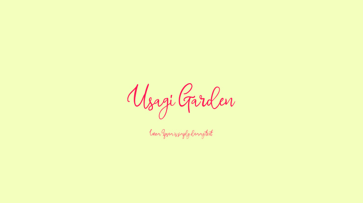 Usagi Garden Font