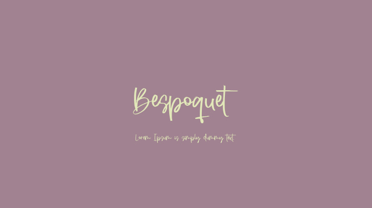 Bespoquet Font