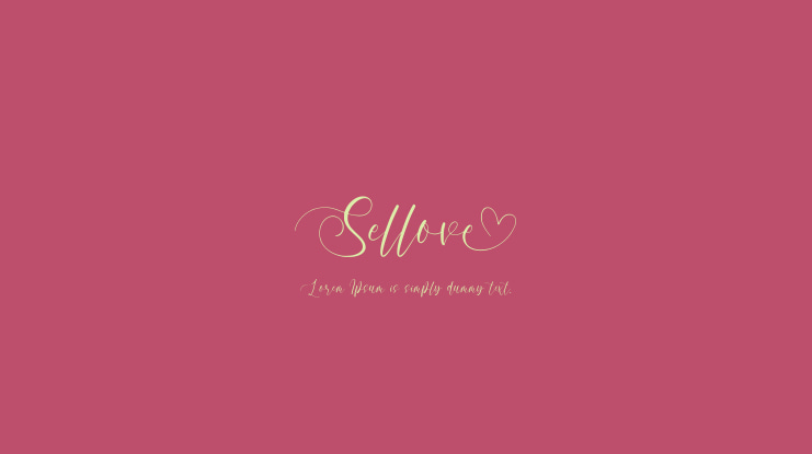Sellove Font