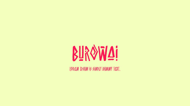 Burowai Font