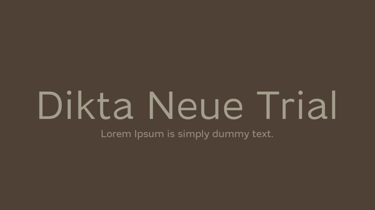 Dikta Neue Trial Font