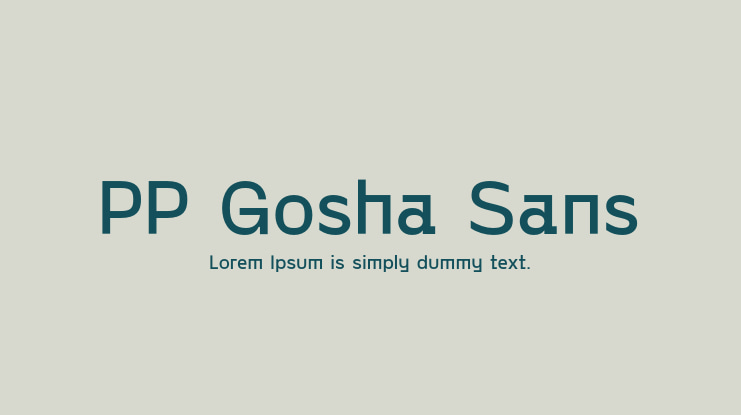 PP Gosha Sans Font Family
