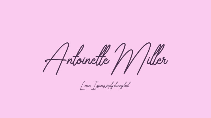 Antoinette Miller Font Family
