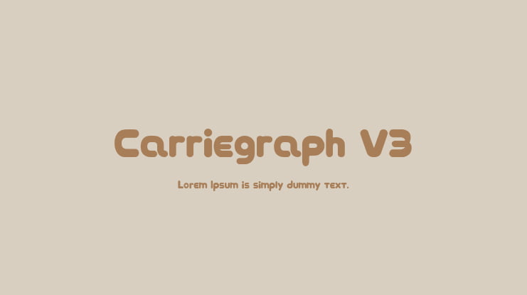 Carriegraph V3 Font
