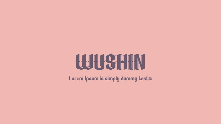 WUSHIN Font