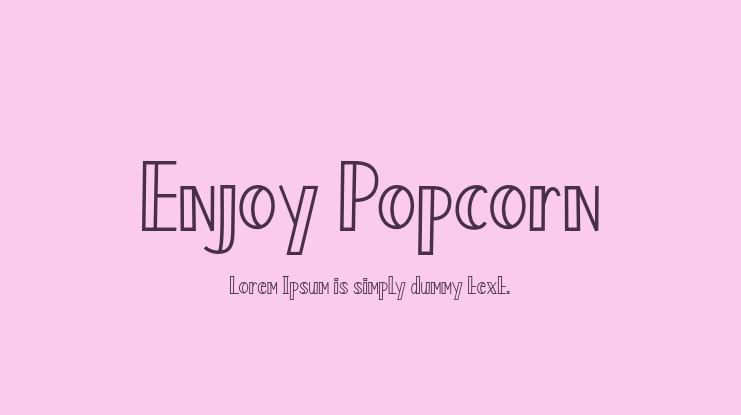 Enjoy Popcorn Font Family
