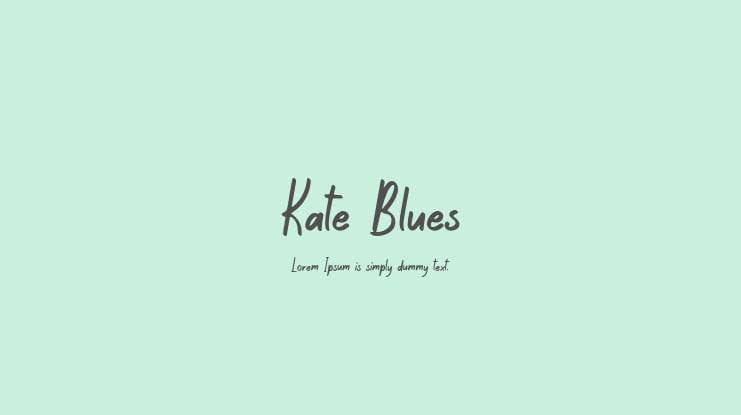 Kate Blues Font
