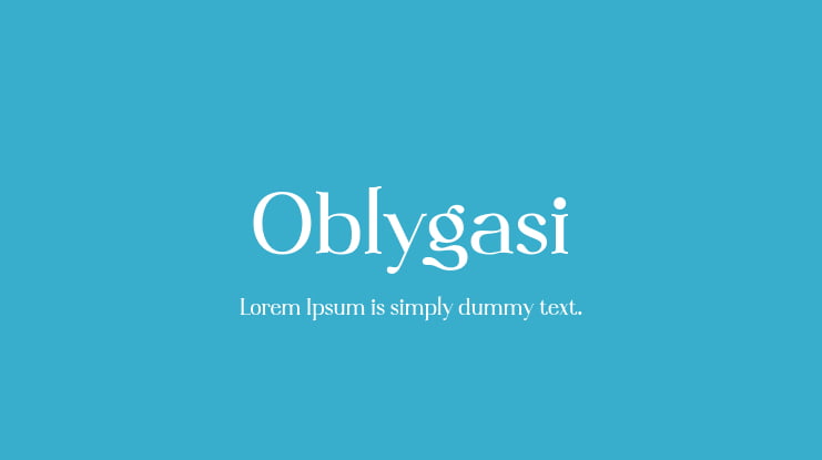 Oblygasi Font