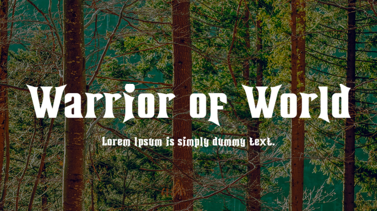 Warrior of World Font
