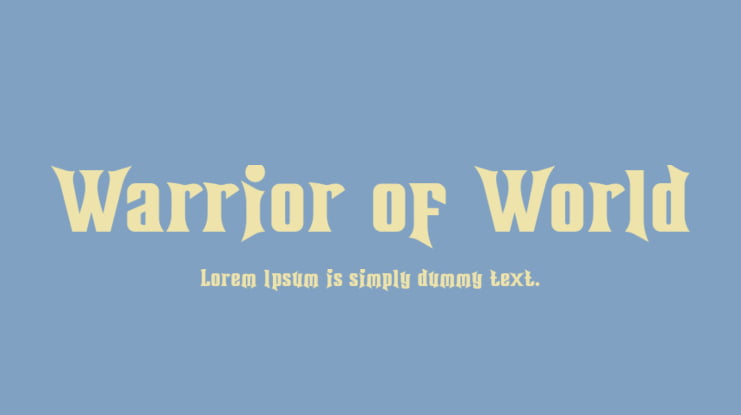 Warrior of World Font