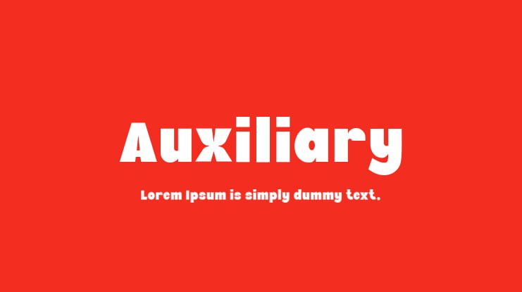 Auxiliary Font Family