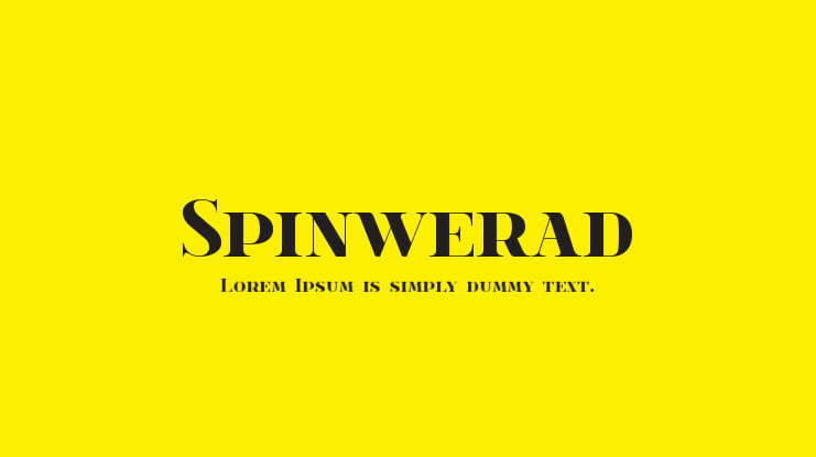 Spinwerad Font Family