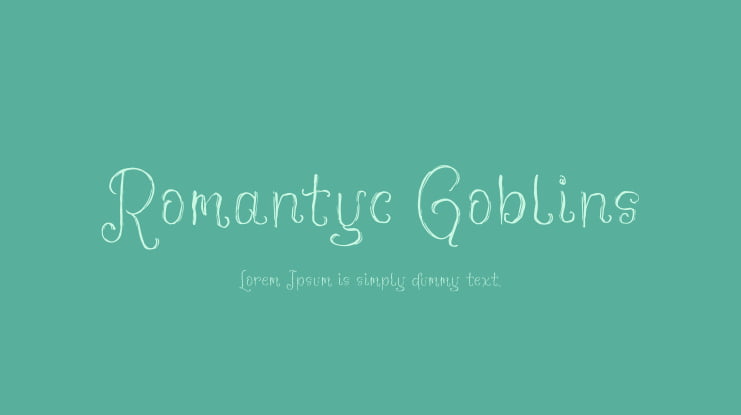 Romantyc Goblins Font