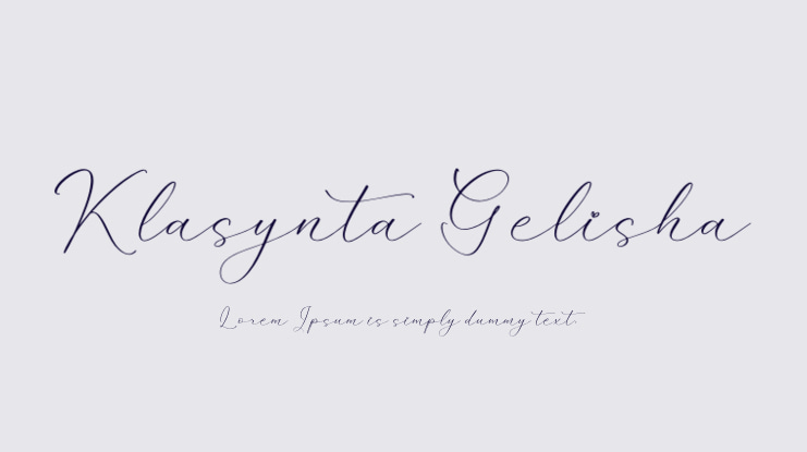 Klasynta Gelisha Font