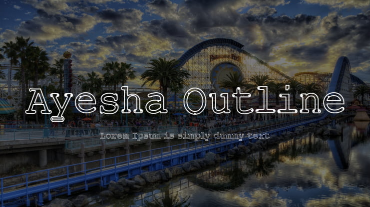 Ayesha Outline Font