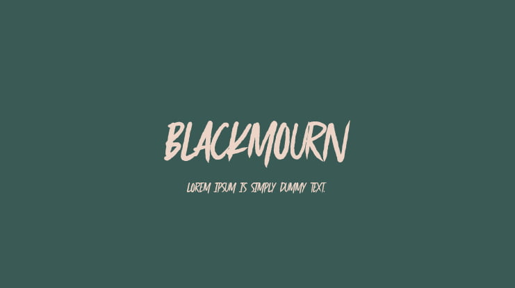 Blackmourn Font