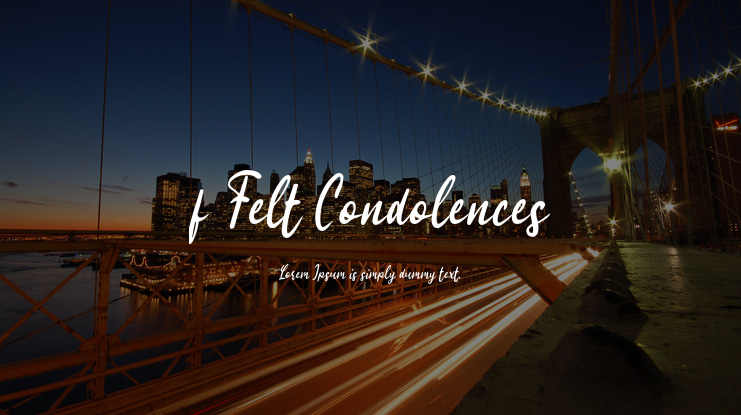 f Felt Condolences Font