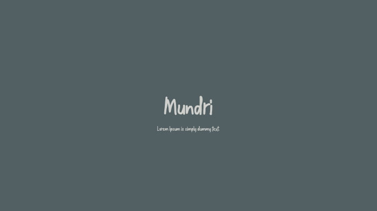 Mundri Font