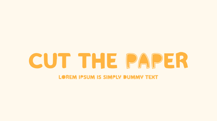 Cut The Paper Font