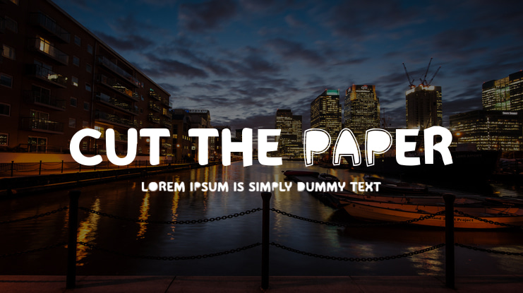 Cut The Paper Font