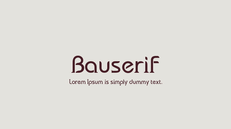 Bauserif Font