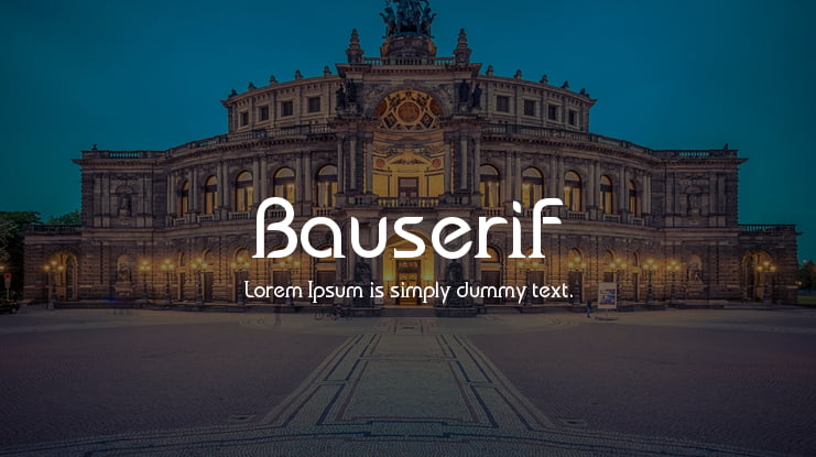Bauserif Font