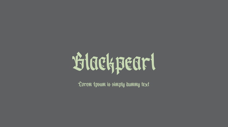 Blackpearl Font