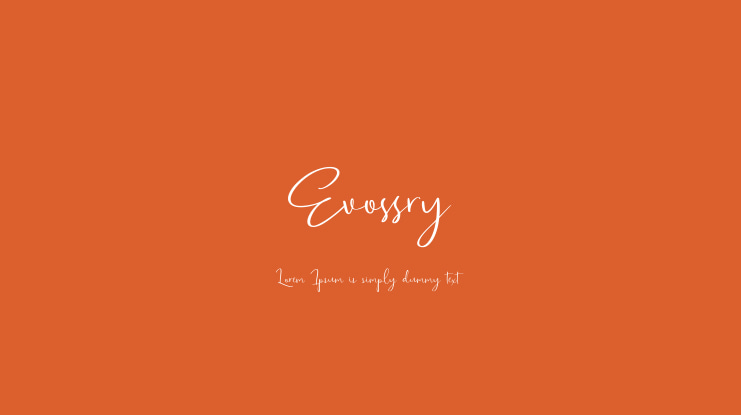 Evossry Font
