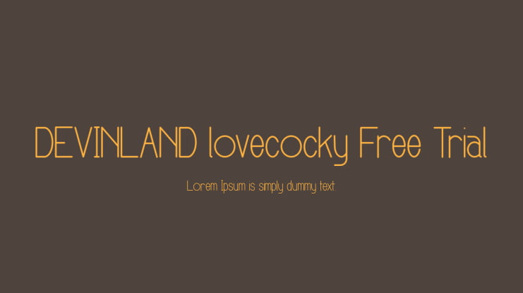 DEVINLAND lovecocky Free Trial Font