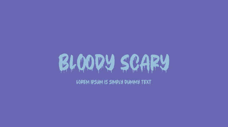 Bloody Scary Font