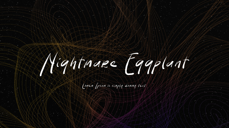 Nightmare Eggplant Font