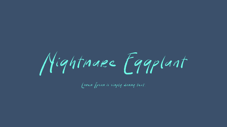 Nightmare Eggplant Font