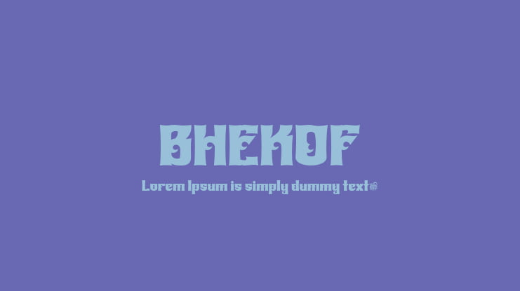 BHEKOF Font