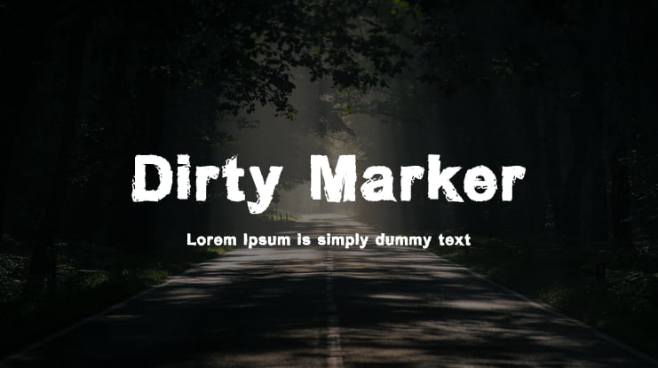 Dirty Marker Font