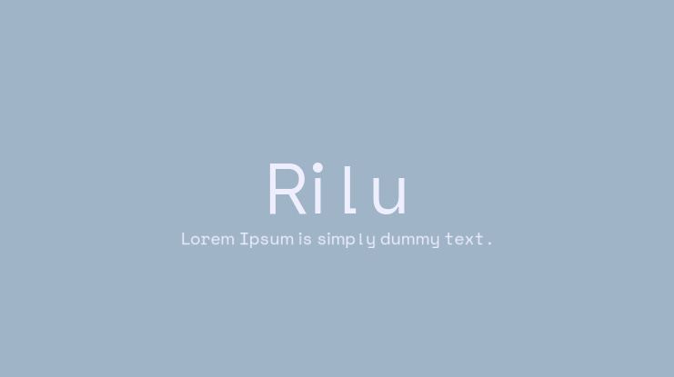 Rilu Font Family