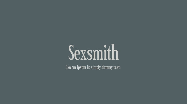 Sexsmith Font