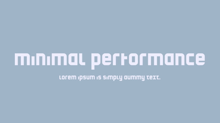 Minimal Performance Font