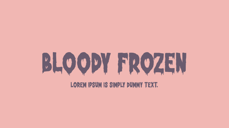 Bloody Frozen Font