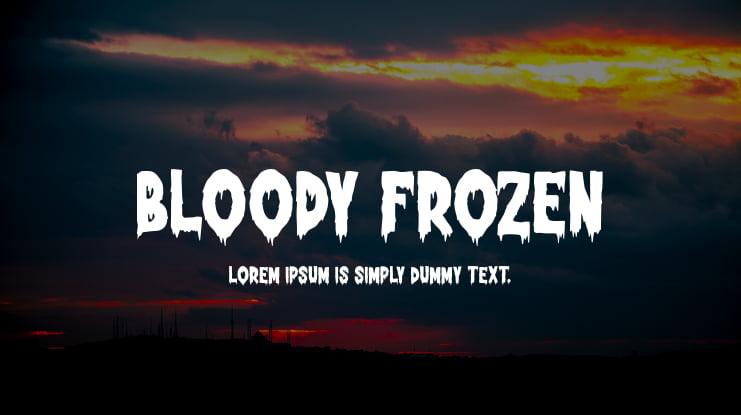 Bloody Frozen Font