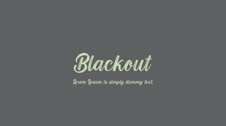 Blackout Font